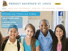 Tablet Screenshot of projectbackpackstlouis.org